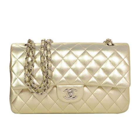 chanel gold handbag|chanel quilted bag gold chain.